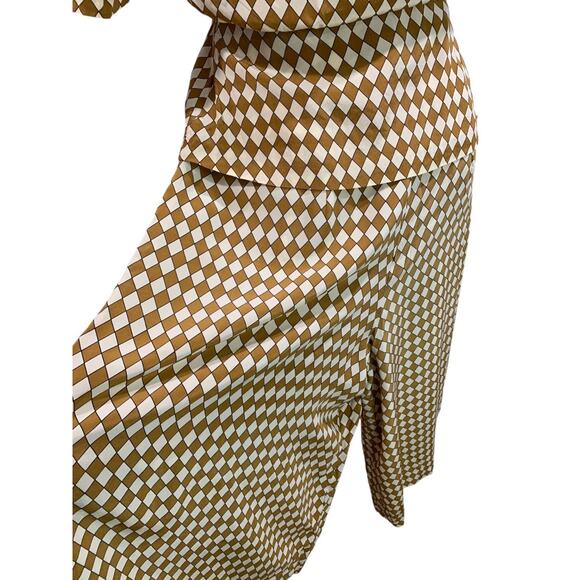 Size 6 Evan-Picone Vintage 1980s Silk Outfit Top Pants Flawed Upcycle Cutter - Picture 7 of 11